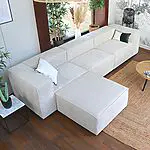 HOMIFAB Canapé d’angle modulable 5 Places en Velours côtelé Beige – Roma – Fabriqué en France 17 HOMIFAB Canapé d’angle modulable 5 Places en Velours côtelé Beige – Roma – Fabriqué en France 17