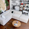 HOMIFAB Canapé d’angle modulable 5 Places en Velours côtelé Beige – Roma – Fabriqué en France 13 HOMIFAB Canapé d'angle modulable 5 Places en Velours côtelé Beige - Roma - Fabriqué en France