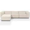 HOMIFAB Canapé d’angle modulable 5 Places en Velours côtelé Beige – Roma – Fabriqué en France 9 HOMIFAB Canapé d'angle modulable 5 Places en Velours côtelé Beige - Roma - Fabriqué en France