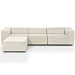 HOMIFAB Canapé d’angle modulable 5 Places en Velours côtelé Beige – Roma – Fabriqué en France 16 HOMIFAB Canapé d’angle modulable 5 Places en Velours côtelé Beige – Roma – Fabriqué en France 16