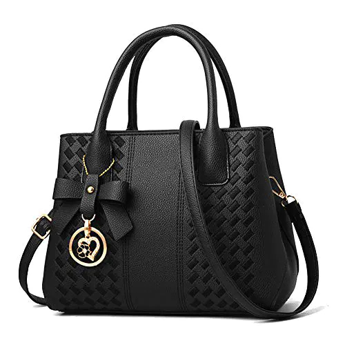 Jeniulet Sac à main en Cuir Pour Femme Sac à Bandoulière Bowknot avec Bandoulière Réglable
