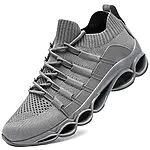 LARNMERN PLUS Baskets et Chaussures de Sport Homme Running Course Fitness Respirante Style Sneakers (2 Gris,46 EU) 16