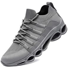 LARNMERN PLUS Baskets et Chaussures de Sport Homme Running Course Fitness Respirante Style Sneakers (2 Gris,46 EU)
