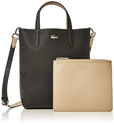 Lacoste Femme Nf2991aa sac cabas, Noir Krema, Taille unique EU Lacoste Femme Nf2991aa sac cabas, Noir Krema, Taille unique EU