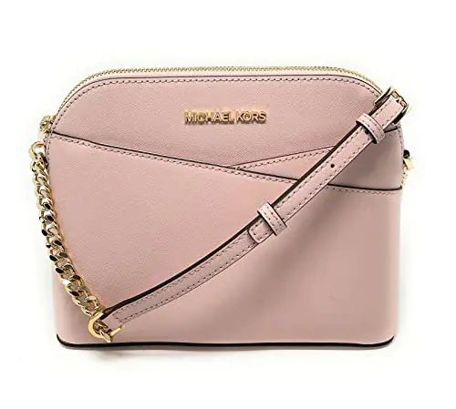 Michael Kors Jet Set Sac à main en cuir avec bandoulière – Taille M, Blush poudre., Medium Michael Kors Jet Set Sac à main en cuir avec bandoulière - Taille M, Blush poudre., Medium