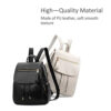 NICOLE&DORIS Mode Femme Sac à Dos Mini Sac à Dos en Faux Cuir Sac à Dos pour Femme Sac d'épaule Sacs à Dos Filles Noir