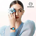 RORIOS Femmes Montre en Bois Analogique Quartz avec Bracelet en Bois Élégant Naturel Montres Mode Montre pour Dames Femmes 17