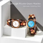 RORIOS Femmes Montre en Bois Analogique Quartz avec Bracelet en Bois Élégant Naturel Montres Mode Montre pour Dames Femmes 18