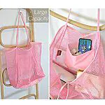 Sac à main en maille pour femme, rose, Large 18