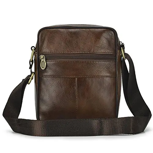 Sacoche pour homme en cuir véritbale taille unique Brown-039