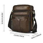 Sacoche pour homme en cuir véritbale taille unique Brown-039 18