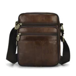 Sacoche pour homme en cuir véritbale taille unique Brown-039 16
