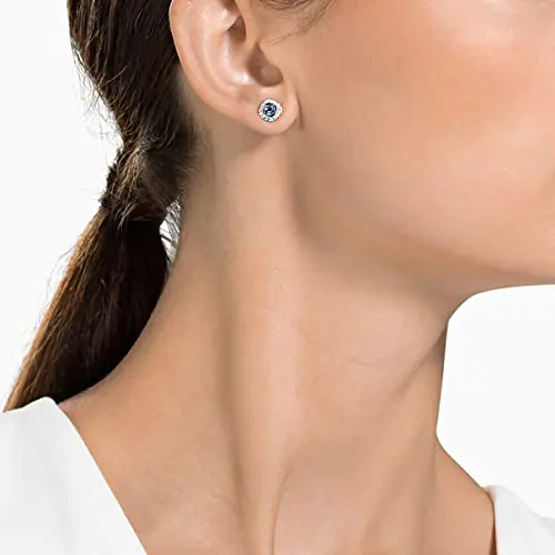 Swarovski Boucles d’oreilles carrées Angelic Square, cristaux brillants et métal rhodié, bleu 7 Swarovski Boucles d'oreilles carrées Angelic Square, cristaux brillants et métal rhodié, bleu