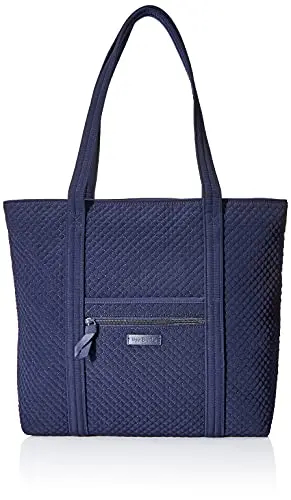 Vera Bradley Microfiber Vera Tote Bag, Sac Main Femme, Bleu Marine véritable, Taille Unique Vera Bradley Microfiber Vera Tote Bag, Sac Main Femme, Bleu Marine véritable, Taille Unique
