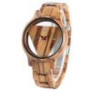 Zimuuy Montre Dames Mode Quartz Montres pour Femmes Montre en Bois Cadeau Femmes Anniversaire (A)