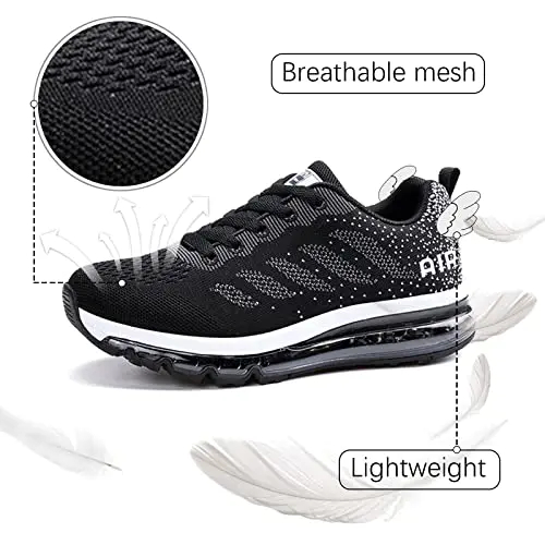 sotirsvs Homme Femme Air Baskets Chaussures de Course Gym Fitness Sport Sneakers Style Running Multicolore Respirante Blackwhite 35 EU 7 sotirsvs Homme Femme Air Baskets Chaussures de Course Gym Fitness Sport Sneakers Style Running Multicolore Respirante Blackwhite 35 EU