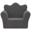 vidaXL Canapé pour Enfants Anthracite Peluche Douce