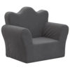 vidaXL Canapé pour Enfants Anthracite Peluche Douce