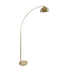 Archiology Venice Series – Antique Brass Plated Steel Floor Lamp with Inner White Shade, 63″