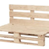 Canapé en palettes poncées et brossées – intérieur/extérieur - pour patio - 120 x 60 cm, finition écru