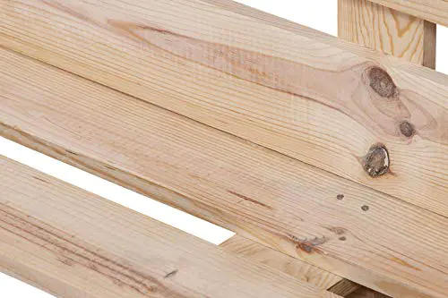 Canapé en palettes poncées et brossées – intérieur/extérieur - pour patio - 120 x 60 cm, finition écru