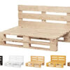 Canapé en palettes poncées et brossées – intérieur/extérieur - pour patio - 120 x 60 cm, finition écru