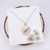 Collier de fleurs pressées en dentelle Myosotis et Queen Anne | Collier de fleurs pressées en or | Colliers personnalisés faits à la main pour femmes | Bijoux Myosotis | collier femme | 45 CM 15 Collier de fleurs pressées en dentelle Myosotis et Queen Anne | Collier de fleurs pressées en or | Colliers personnalisés faits à la main pour femmes | Bijoux Myosotis | collier femme | 45 CM