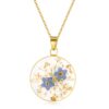Collier de fleurs pressées en dentelle Myosotis et Queen Anne | Collier de fleurs pressées en or | Colliers personnalisés faits à la main pour femmes | Bijoux Myosotis | collier femme | 45 CM 13 Collier de fleurs pressées en dentelle Myosotis et Queen Anne | Collier de fleurs pressées en or | Colliers personnalisés faits à la main pour femmes | Bijoux Myosotis | collier femme | 45 CM