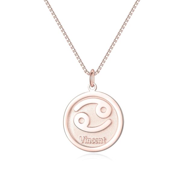 Astrologie esthétique Colliers gravés Constellation Personnalisée Bijoux Preppy Faits à la main Cadeaux Scorpion Femme Adolescente Sagittaire Idées Cadeaux Cercle Personnalisé Pièce Argent Mignon