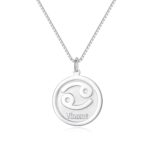Astrologie esthétique Colliers gravés Constellation Personnalisée Bijoux Preppy Faits à la main Cadeaux Scorpion Femme Adolescente Sagittaire Idées Cadeaux Cercle Personnalisé Pièce Argent Mignon 27