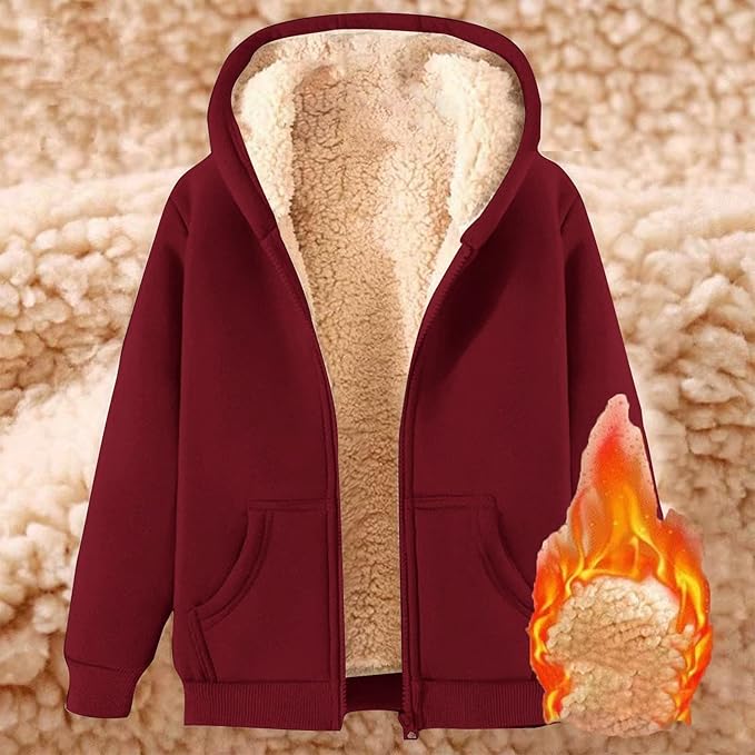 Dwevkeful – Veste Polaire Chaude Femme à Capuche, Grande Taille, Élégante & Douillette Pour Hiver