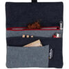 Blague à tabac en tissu Denim avec compartiments pour filtres, papier à rouler et briquet – Pochette pour sachet de tabac à rouler de 30-50 g (Fermeture rouge) 13 Blague à tabac en tissu Denim avec compartiments pour filtres, papier à rouler et briquet – Pochette pour sachet de tabac à rouler de 30-50 g (Fermeture rouge)
