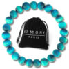 Bracelet Pierre Naturelle Perle Femme Homme Chakra Protection Oeil de Tigre Bleu Vert Perles Naturelles 8 mm Made in France