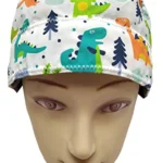 Casquette d’infirmière Dinosaures pour les cheveux longs Nom ou logo du texte broderie gratuite Cliquez sur personnaliser à voir 18