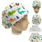 Casquette d’infirmière Dinosaures pour les cheveux longs Nom ou logo du texte broderie gratuite Cliquez sur personnaliser à voir 16