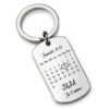 Porte clé personnalisé calendrier en inox miroir, cadeau de rencontre, date de naissance, d’anniversaire, Saint Valentin ou pour un couple 9 Porte clé personnalisé calendrier en inox miroir, cadeau de rencontre, date de naissance, d'anniversaire, Saint Valentin ou pour un couple