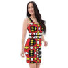 Robe africaine robe wax Samakaka Ankara Angolais Angola tissu africain pagne imprimé motif Kizomba Semba élastique stretch cintrée coloré afro - Kizmethat