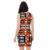 Robe africaine robe wax Samakaka Ankara Angolais Angola tissu africain pagne imprimé motif Kizomba Semba élastique stretch cintrée coloré afro - Kizmethat