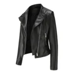 YYNUDA Blouson Cuir Biker Revers Veste Motard Femme Jacket Bombers Aviateur Léger Manteau Moto Printemps/Automne Noir M 17 YYNUDA Blouson Cuir Biker Revers Veste Motard Femme Jacket Bombers Aviateur Léger Manteau Moto Printemps/Automne Noir M 17