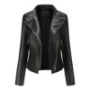 YYNUDA Blouson Cuir Biker Revers Veste Motard Femme Jacket Bombers Aviateur Léger Manteau Moto Printemps/Automne Noir M 9 YYNUDA Blouson Cuir Biker Revers Veste Motard Femme Jacket Bombers Aviateur Léger Manteau Moto Printemps/Automne Noir M