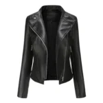 YYNUDA Blouson Cuir Biker Revers Veste Motard Femme Jacket Bombers Aviateur Léger Manteau Moto Printemps/Automne Noir M 16 YYNUDA Blouson Cuir Biker Revers Veste Motard Femme Jacket Bombers Aviateur Léger Manteau Moto Printemps/Automne Noir M 16
