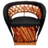 Chaise traditionnelle Equipal de couleur rouge 100% cuir d'origine, fabriquée au Mexique, idéale pour la maison, le bar, le restaurant, le bureau, l'hôtel, le jardin, le salon, les cafétérias (ROUGE)