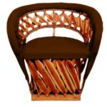 Chaise traditionnelle Equipal de couleur rouge 100% cuir d&rsquo;origine, fabriquée au Mexique, idéale pour la maison, le bar, le restaurant, le bureau, l&rsquo;hôtel, le jardin, le salon, les cafétérias (ROUGE) 30