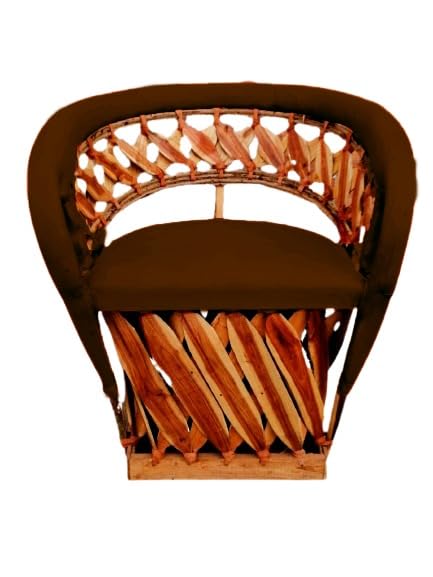 Chaise traditionnelle Equipal de couleur rouge 100% cuir d'origine, fabriquée au Mexique, idéale pour la maison, le bar, le restaurant, le bureau, l'hôtel, le jardin, le salon, les cafétérias (ROUGE)