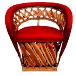 Chaise traditionnelle Equipal de couleur rouge 100% cuir d&rsquo;origine, fabriquée au Mexique, idéale pour la maison, le bar, le restaurant, le bureau, l&rsquo;hôtel, le jardin, le salon, les cafétérias (ROUGE) 27
