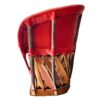 Chaise traditionnelle Equipal de couleur rouge 100% cuir d'origine, fabriquée au Mexique, idéale pour la maison, le bar, le restaurant, le bureau, l'hôtel, la terrasse, le jardin, le salon, les café