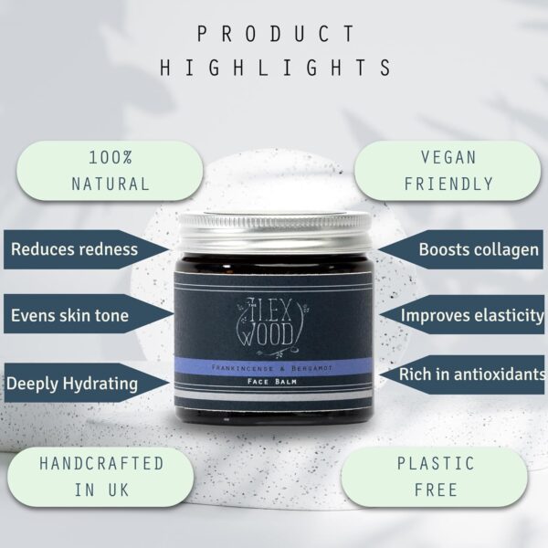 The Ilex Wood Coffret cadeau crème et sérum anti-âge pour le visage à l'encens et la bergamote pour homme et femme 100% naturel Sans cruauté envers les animaux Sans huile de palme, sans plastique.