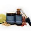 The Ilex Wood Coffret cadeau crème et sérum anti-âge pour le visage à l'encens et la bergamote pour homme et femme 100% naturel Sans cruauté envers les animaux Sans huile de palme, sans plastique.