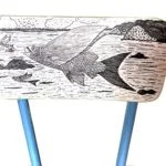 Chaise marine LE KRAKEN, dessin à la main, protégé, chaise d&rsquo;art ou pour s&rsquo;asseoir 18
