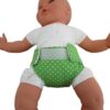 Couche poupon, poupée de 36cm - 3 pièces - vert, rouge et cerises